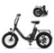 5th Wheel - TIDE 2 Foldable Utility eBike w/ 45 mi Max Operating Range & 20 mph Max Speed - Black-Front_Standard