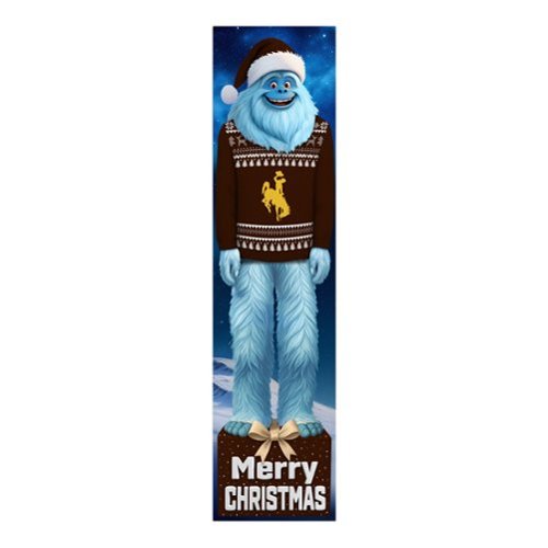 Fan Creations - Wyoming Cowboys 48" Yeti Christmas Leaner - Multicolor-Front_Standard 