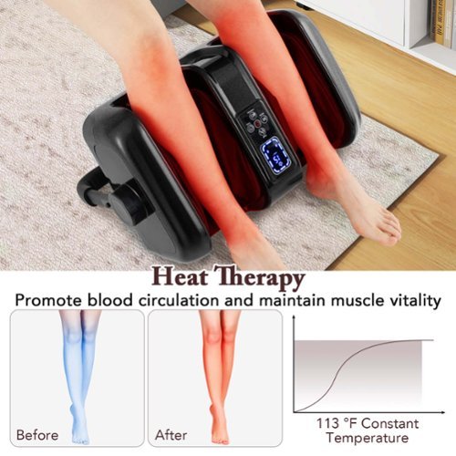 Costway Foot & Calf Massager Deep Kneading Shiatsu Massager Machine with Heat - Black SHOP ONLINE