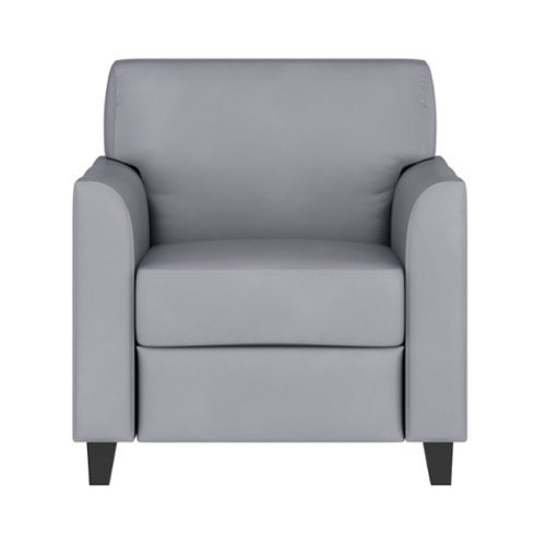 Alamont Home - Hercules Diplomat  Contemporary Leather/Faux Leather Reception Chair - Gray