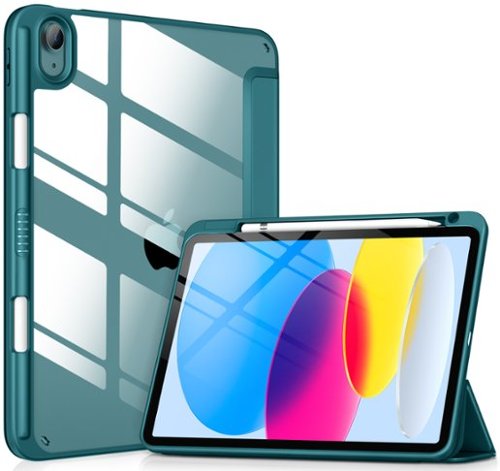DTTO - Case for iPad (A16) 11-inch 2025 and iPad 10th Generation 10.9 Inch 2022, Clear Back and TPU Shockproof Frame Cover - Teal-Front_Standard 