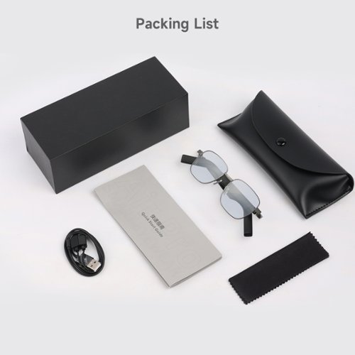 IMIKI SG1 Smart Audio Glasses, Bluetooth Smart Eyewear w/ Open Sound Field, Touch Control, Call Noise Reduction, Ergonomic Fit - Black BUY IN MIDDLE EAST