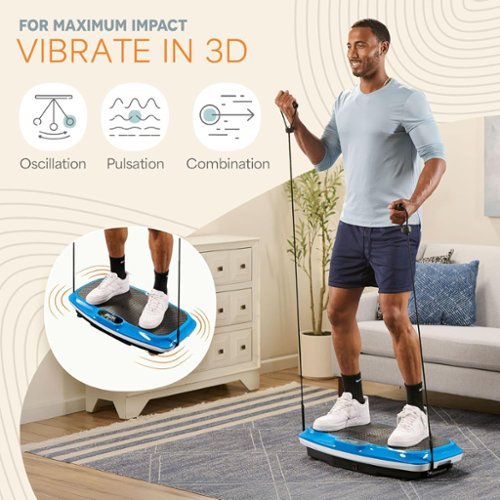 Exercises Vibration Plate Body Shape Gym Equipment LifePro Turbo 3D Vibration  Plate Exercise Machine  Dual Motor