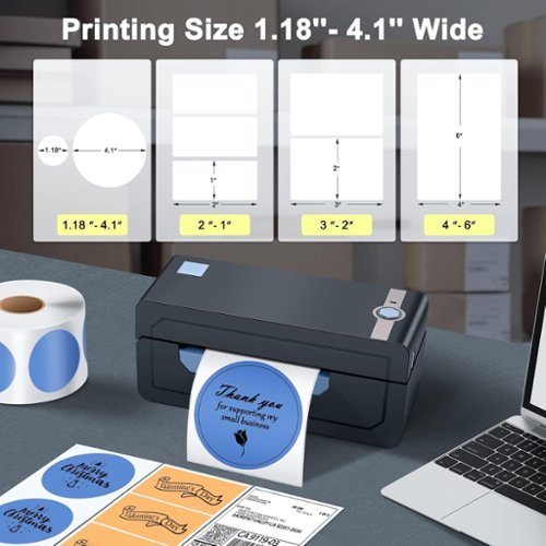 JADENS Thermal Shipping Label Printer - Black WORLDWIDE DELIVERY