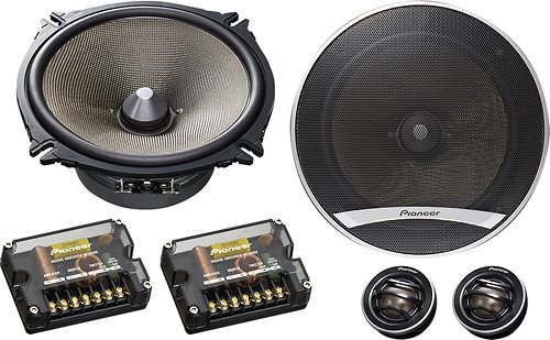  Pioneer - 6-3/4&quot; Component Speakers with KEVLAR and Basalt Woofer Cone (Pair) - Black