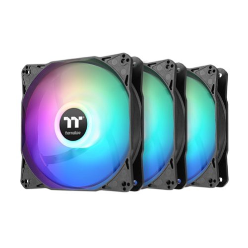 Thermaltake - LE120 ARGB Sync 120mm PWM Computer Case Cooling Fan (3-Pack) - Black
