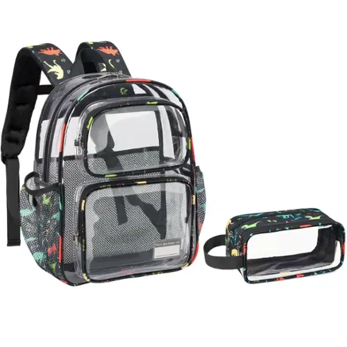 2pcs, B-black Dinosaur-Backpack & Pencil Case