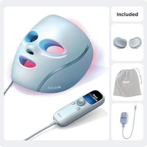 Shark - CryoGlow Under- Eye Cooling + LED Anti-Aging & Skin Clearing Face Mask - Blue Frost