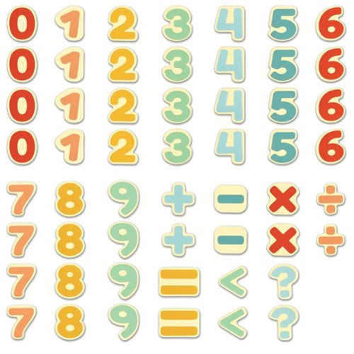 Hape - Hape: Magnetic Numbers - 54pcs, Colorful Wooden Magnets, Ages 3+