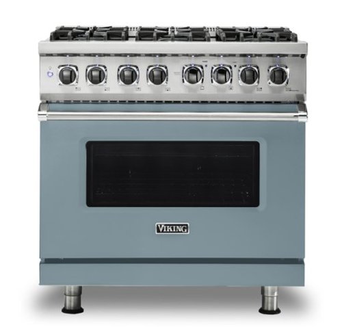 Viking - 36-Inch Dual Fuel Freestanding Range - November Sky-Front_Standard 