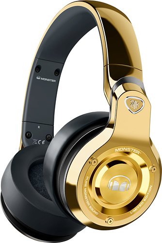  Monster - 24k Over-the-Ear DJ Headphones - Gold/Black