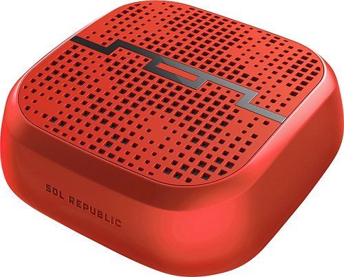  SOL REPUBLIC - PUNK Indoor/Outdoor Wireless Bluetooth Speaker - Fluoro Red