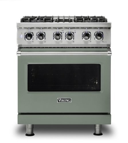 Viking - 30-Inch Dual Fuel Freestanding Range - Eucalyptus-Front_Standard 