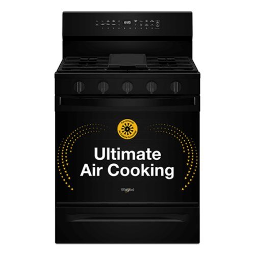 Whirlpool - 5.0 Cu. Ft. Freestanding Gas Range with Air Cooking Technology - Black-Front_Standard 