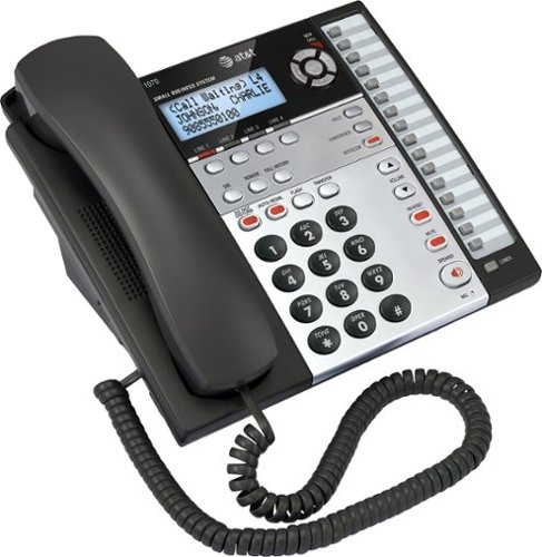  AT&amp;T - 1070 4-Line Expandable Corded Small Business Telephone - Black/Silver