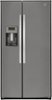 GE - 25.4 Cu. Ft. Frost-Free Side-by-Side Refrigerator with Thru-the-Door Ice and Water-Front_Standard 
