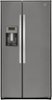 GE - 25.4 Cu. Ft. Frost-Free Side-by-Side Refrigerator with Thru-the-Door Ice and Water-Front_Standard