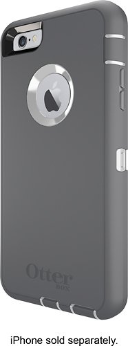  Otterbox - Defender Series Case with Holster for Apple® iPhone® 6 Plus - White/Gray