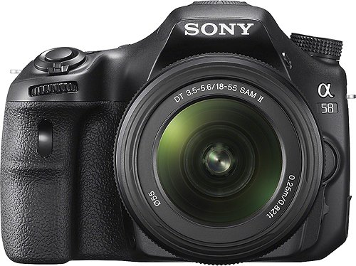  Sony - Alpha a58 DSLR Camera with 18-55mm Lens - Black