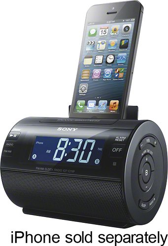  Sony - AM/FM Dual-Alarm Clock Radio - Black