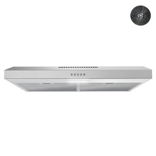 Streamline - 30 inches - Recirculating - Under cabinet Range Hood - Brushed Stainless Steel-Front_Standard 