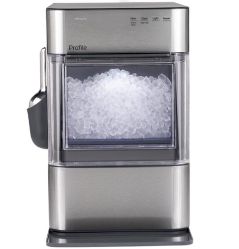 GE Profile - Opal 2.0 Ultra Nugget Ice Maker with Scale Inhibiting Filter - Stainless Steel-Front_Standard 