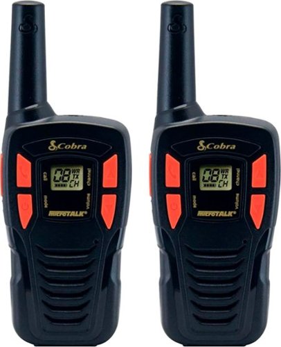 Cobra - 16-Mile 22-Channel FRS/GMRS 2-Way Radio (Pair) - Black