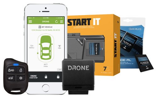  DroneMobile - Smartphone Remote Start System with Bypass and Geek Squad Installation - Black