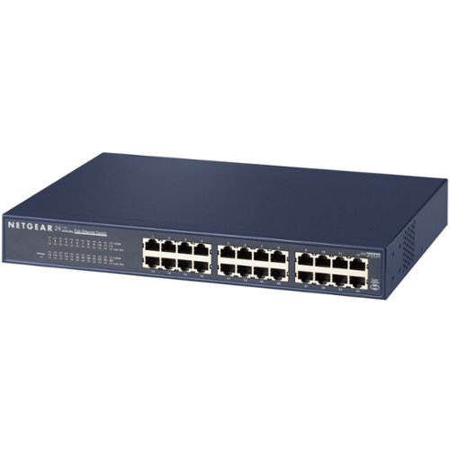  NETGEAR - ProSAFE 24-Port Fast Ethernet Switch - Gray