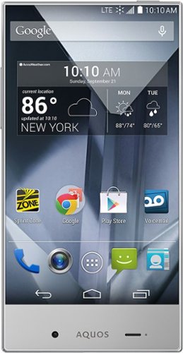  Sprint - Sharp Aquos Crystal No-Contract Cell Phone - White
