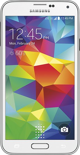  Sprint - Samsung Galaxy S 5 4G LTE No-Contract Cell Phone - Shimmery White