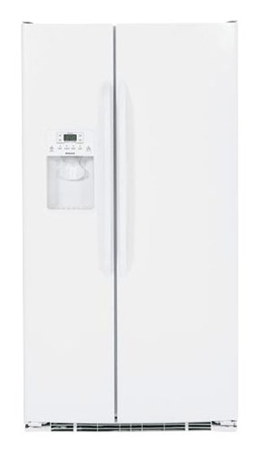  Hotpoint - 25.4 Cu. Ft. Side-by-Side Refrigerator with Thru-the-Door Ice and Water - White-on-White
