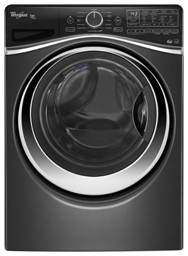  Whirlpool - Duet 4.5 Cu. Ft. 12-Cycle High-Efficiency Steam Front-Loading Washer - Black