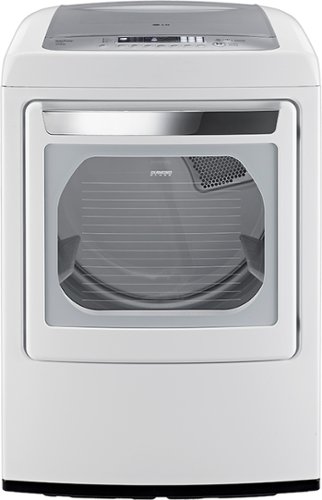  LG - SteamDryer 7.3 Cu. Ft. 12-Cycle Ultralarge-Capacity Steam Gas Dryer - White