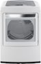 LG - SteamDryer 7.3 Cu. Ft. 12-Cycle Ultralarge-Capacity Steam Gas Dryer - White-Front_Standard