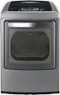 LG - SteamDryer 7.3 Cu. Ft. 12-Cycle Steam Gas Dryer - Graphite Steel-Front_Standard