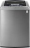 LG - 4.3 Cu. Ft. 8-Cycle High-Efficiency Top-Loading Washer - Graphite Steel-Front_Standard