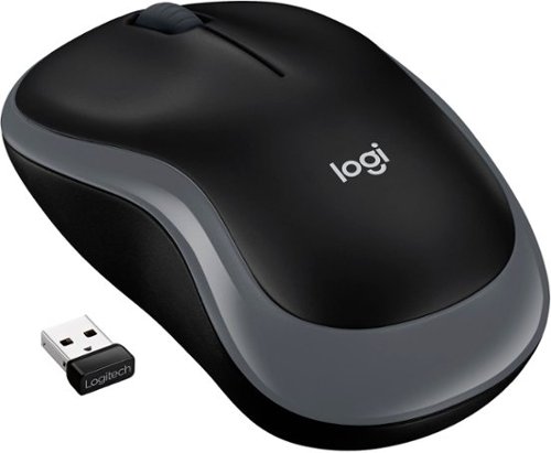 Logitech - M185 Wireless Optical Ambidextrous Mouse - Swift Gray