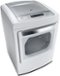 LG - SteamDryer 7.3 Cu. Ft. 12-Cycle Ultralarge-Capacity Steam Electric Dryer - White-Angle_Standard