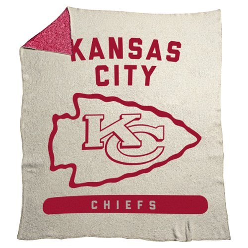 Logo Brands - Kansas City Chiefs 50" x 60" Luxe Dreams Throw Blanket - Oatmeal-Front_Standard 