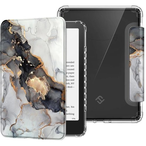 Kitcheniva - Soft Transparent Case For 7 Inch Kindle Paperwhite 12th 2024 Protective Shell - Cloudy Marble-Front_Standard 