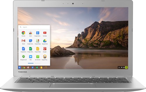 Toshiba - 13.3&quot; Chromebook 2 - Intel Celeron - 4GB Memory - 16GB Solid State Drive - Silver
