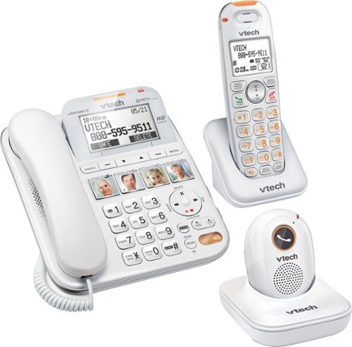  VTech - SN6197 CareLine+ Corded Home Safety Telephone System with Digital Answering System - White