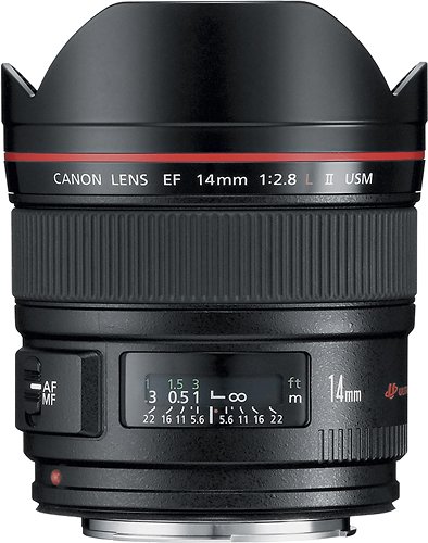  Canon - EF 14mm f/2.8L II USM Wide-Angle Lens - Black