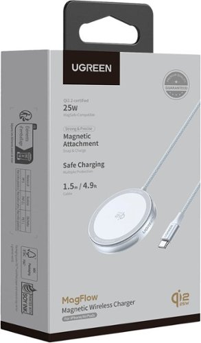 UGREEN Magflow Qi2.2 25W Wireless Charger, Magsafe Compatible Charging Pad for iPhone 16/17 Series - Black - Blue SHOP ONLINE