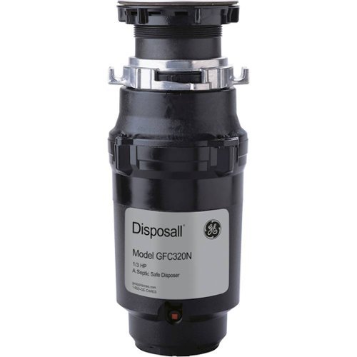 GE - 1/3 HP Continuous Feed Garbage Disposer - Black