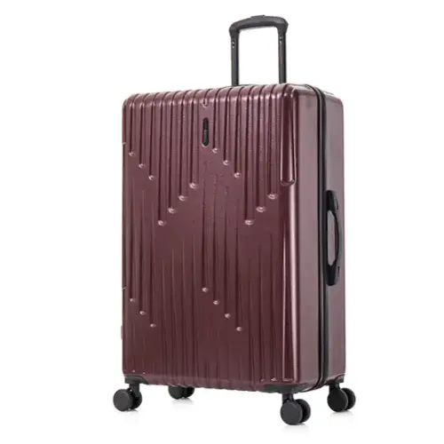 Front. InUSA - Drip lightweight hardside spinner luggage 28" - WINE.