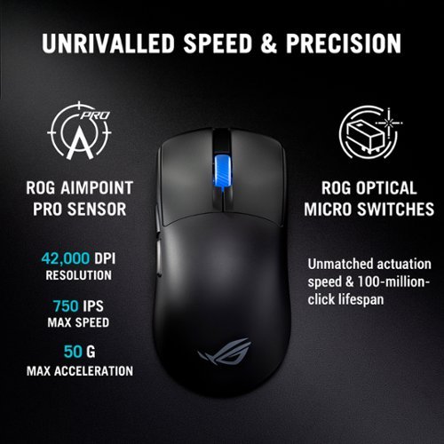 ASUS ROG Harpe II Ace Ultralight Optical Gaming Mouse with ROG SpeedNova Wireless Technology - Wireless - Black WORLDWIDE DELIVERY