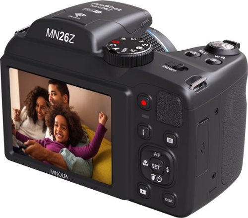 Minolta ProShot MN26Z 20.0 Megapixel Bridge Camera with 26x Optical Zoom Lens - Black GLOBAL SHIPPING