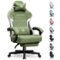 GTPlayer - Gaming Chair Fabric Computer Office Chair with Linkage Armrests High Back Desk Chair - Green-Front_Standard